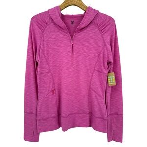 Title Nine Matahari 1/2 Zip Long Sleeve Hoodie in Pink Size M NWT